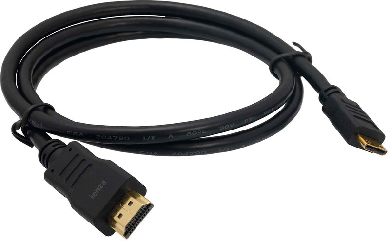 ienza Camera to TV HDMI Cable for Canon EOS Rebel SL1, SL2, T1i, T2i, T3, T3i, T4i, T5, T5i, T6, T6i, T6S, T7, T7i & Select Powershot Models (Not for all Canon Cameras, Please check details before buying) - Image 1